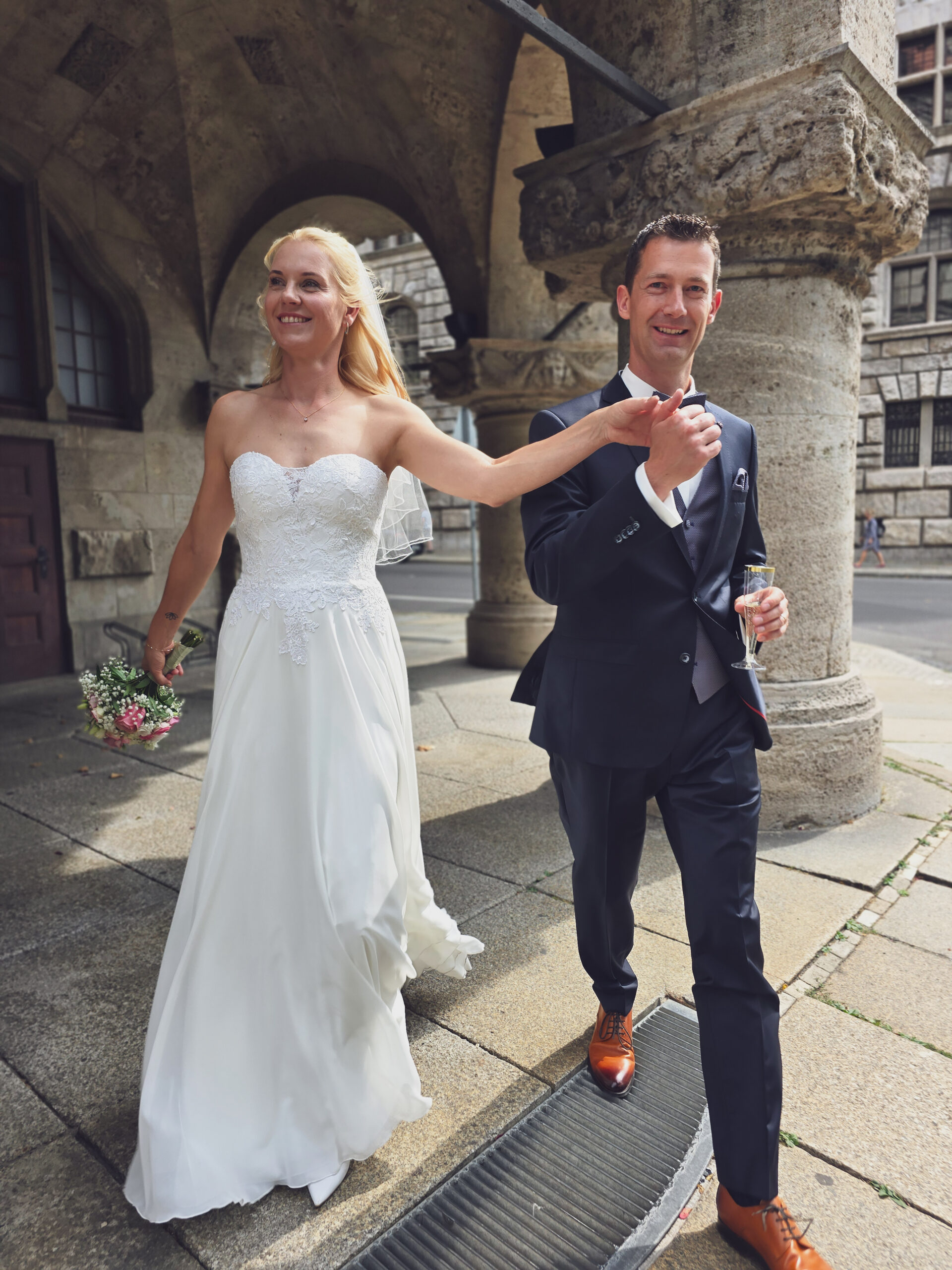 Hochzeitsfotografie Brautpaar Smartphone-Reportage