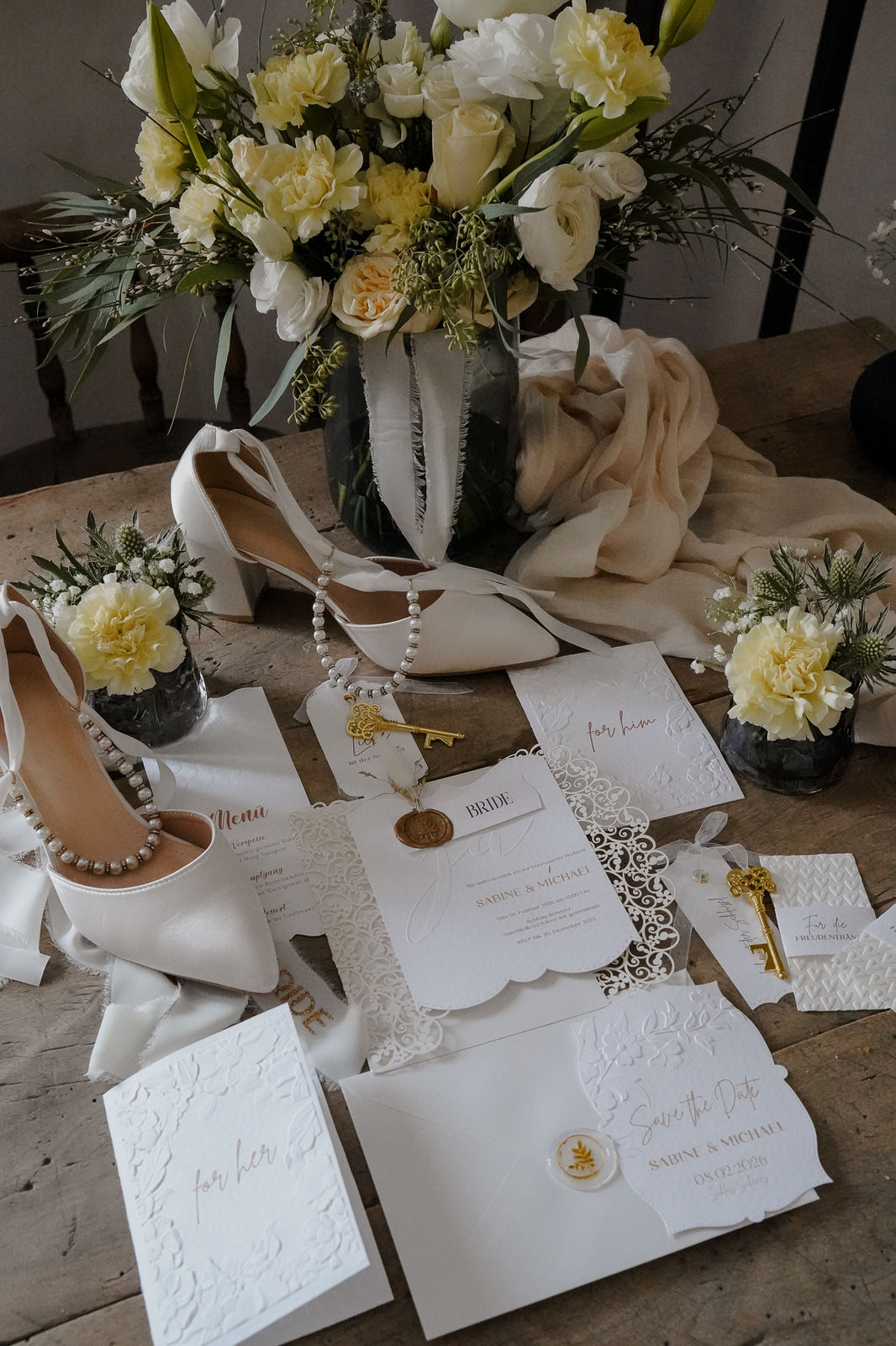 Papeterie Hochzeit im Schloss Oberfranken