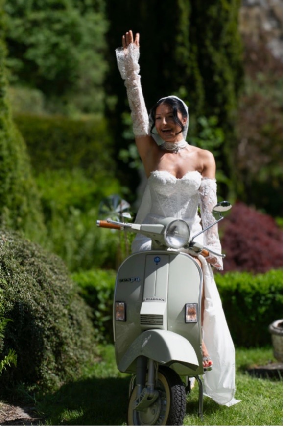 Hochzeitsfotos Vespa