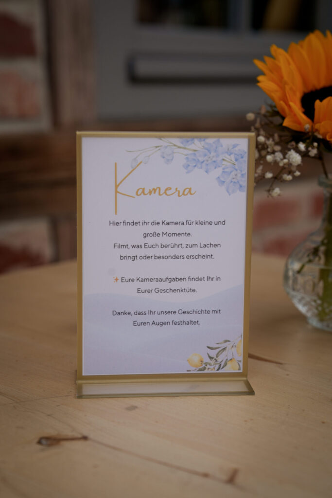 Hinweisschild Hochzeit