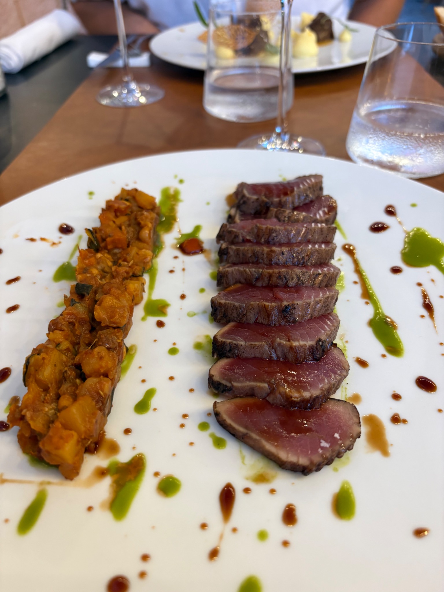 Creatively presented menu at Percorsi