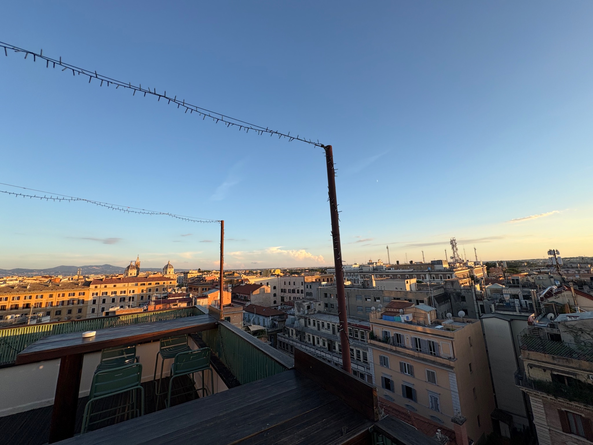 View over Rome from Rooftop La Griffe