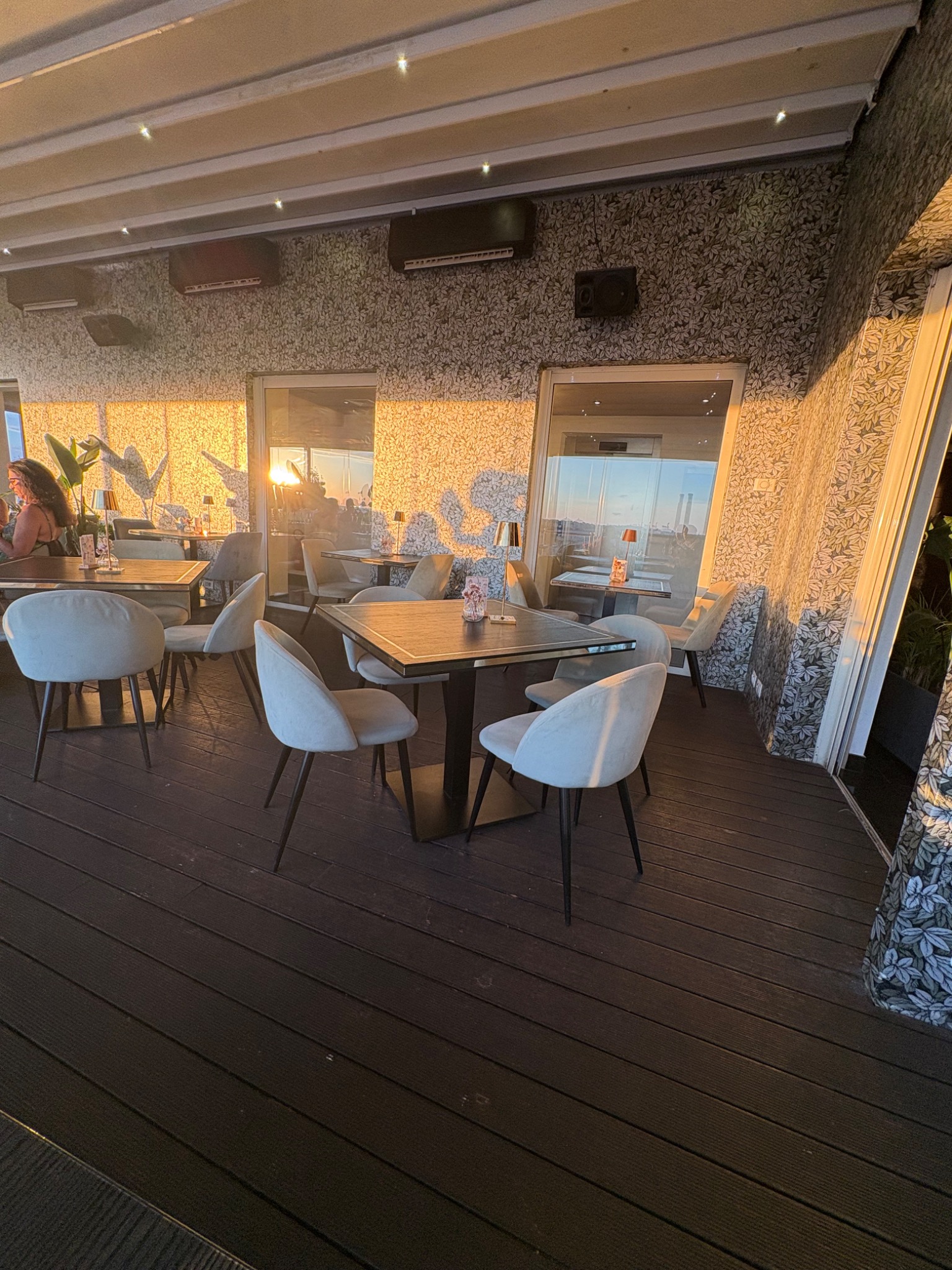 Dinner area at Rooftop La Griffe