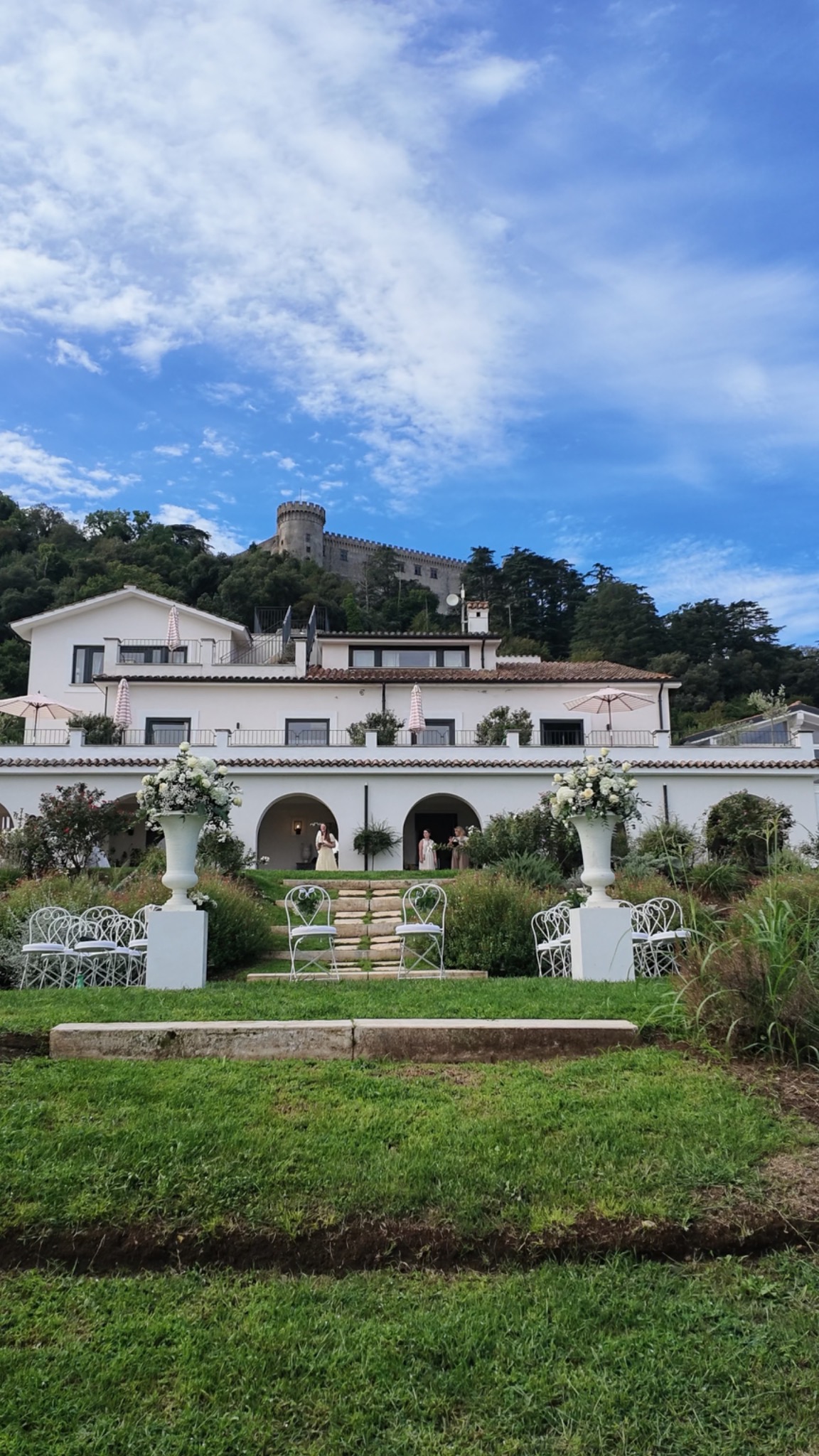 Full view of Vigna Caio with Castello Odescalchi
